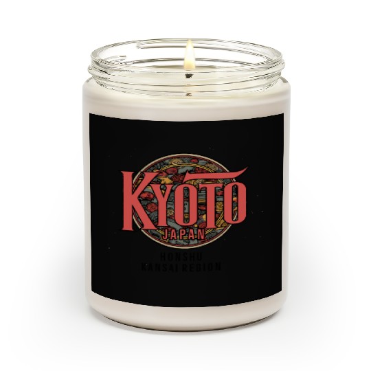 Kyoto City Japan Vintage Travel Design Scented Candles