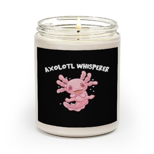 Axolotl Whisperer Salamander Animal Lover Amphibia Scented Candles