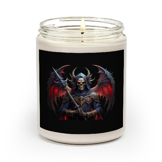 Mysterious skull with giant vampire wings Scented Candles