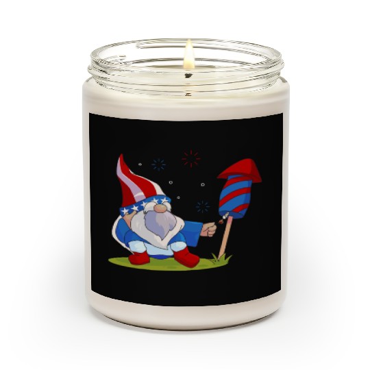 Adorable Gnome Fireworks America Scented Candles