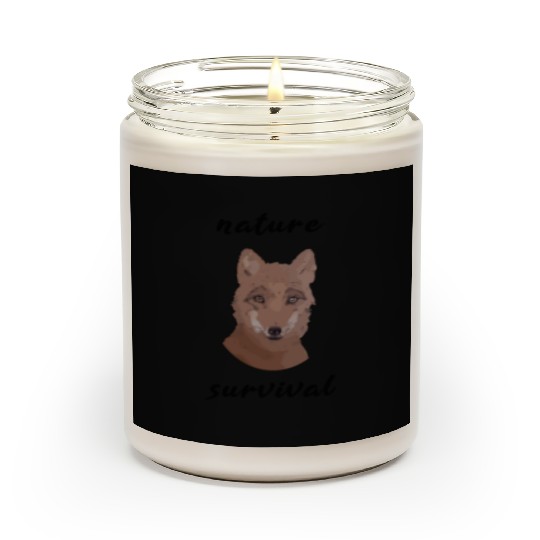 fox nature survival camping Scented Candles