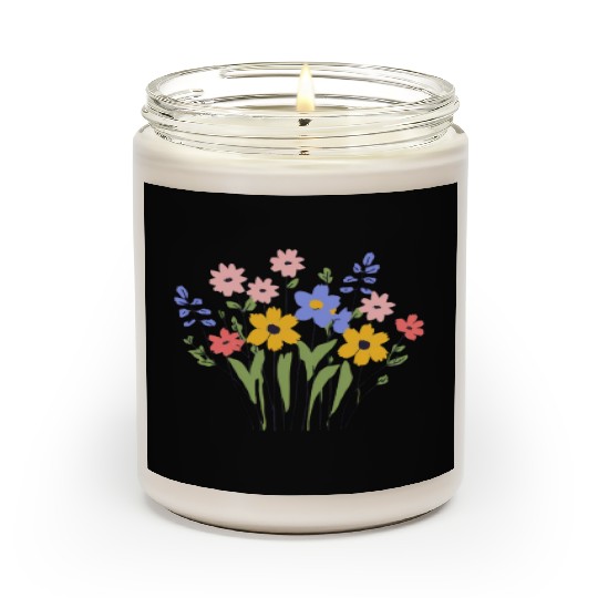 Women Wildflower Summer Flowers Blooming Scented Candles
