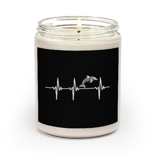 Heartbeat For Dolphins In T Tattoo Style Scented Candles