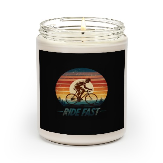 Ride Fast Racing Forward Sunset Streetwear Style Scented Candles