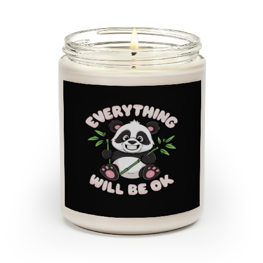 Motivational Panda Everything Will Be OK for a Scented Candles
