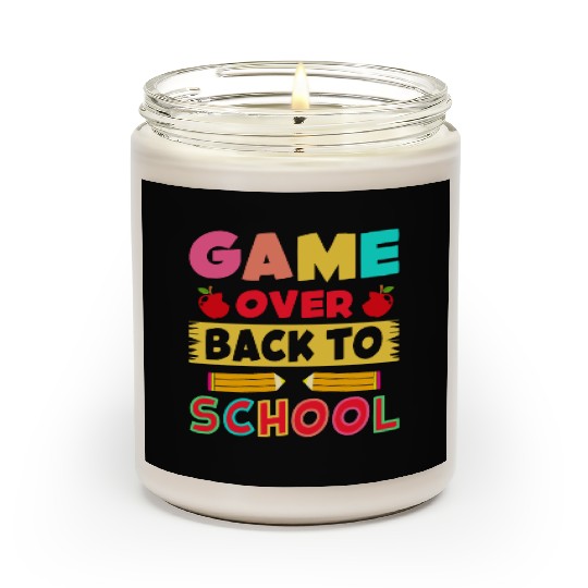 Game Over Back To School Funny Student Gamer Scented Candles