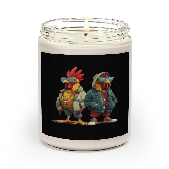 Streetwear-clad chickens with style Scented Candles