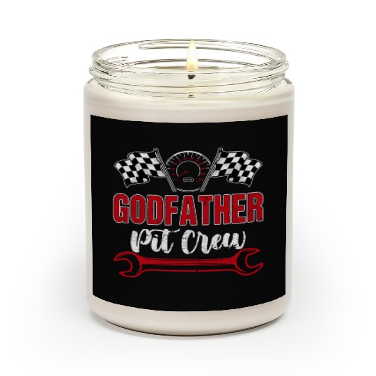 Godfather Pit Crew Birthday Racing Car Scented Candles