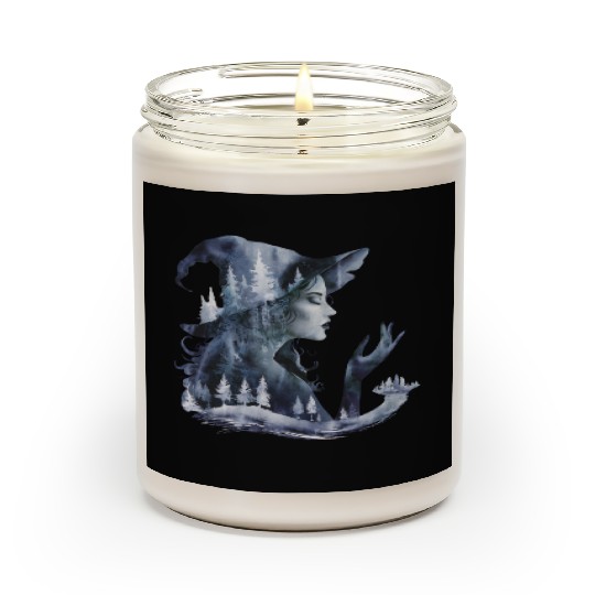 Witch Forest Trees Face Witch Head Nature Lovers Scented Candles