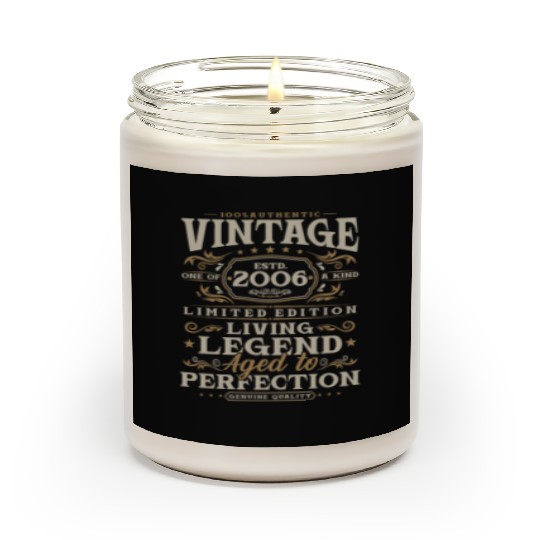 Vintage 2006 year born birthday gift Scented Candles