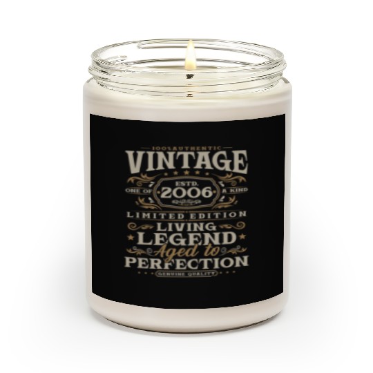 Vintage 2006 year born birthday gift Scented Candles
