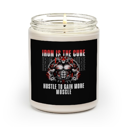 iron is the cure with bodybuliding tiger Scented Candles