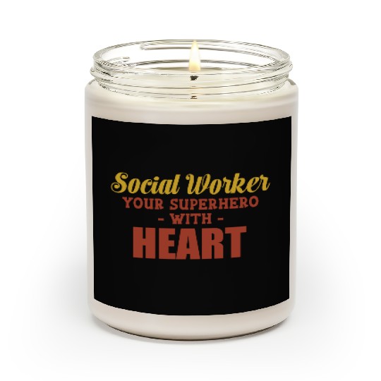 Social Worker Your Superhero With A Heart Psych Scented Candles