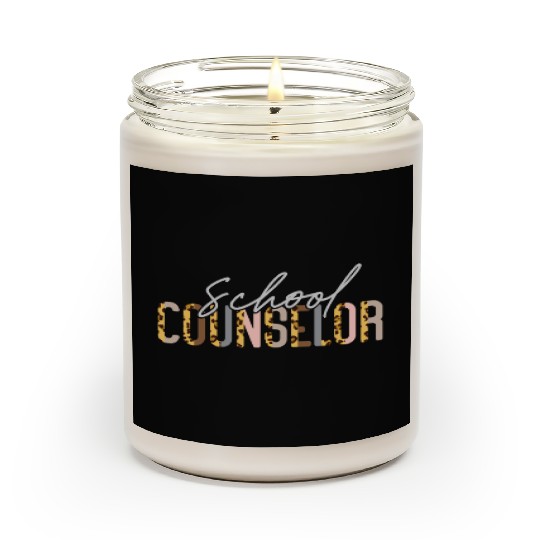 School Counselor Leopard Cheetah Scented Candles