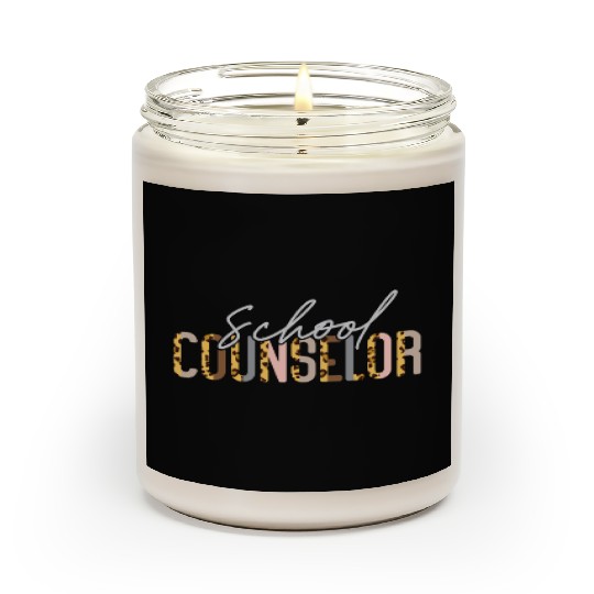 School Counselor Leopard Cheetah Scented Candles