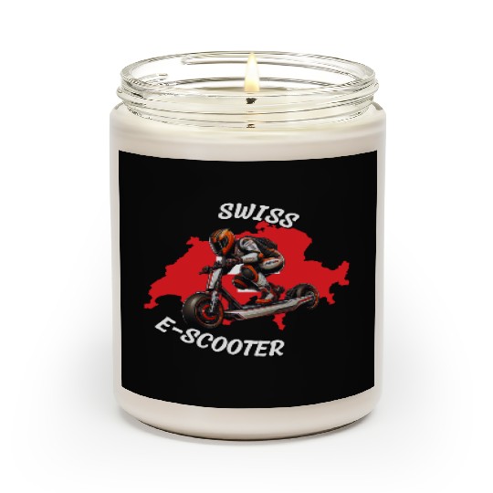 Swiss e-scooter rider Switzerland sport desing Scented Candles