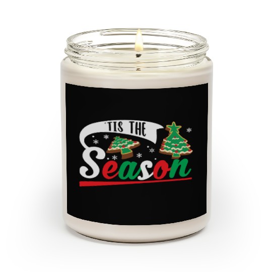 Tis The Season Christmas Cakes Retro Xmas Pajamas Scented Candles