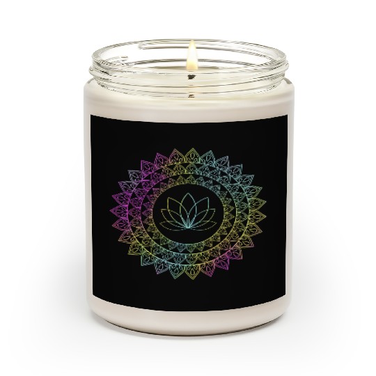 Retro Colorful Lotus Zen Meditation Scented Candles