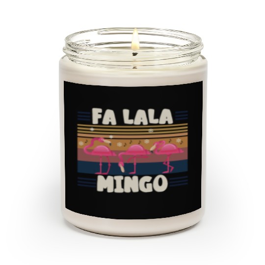 Candy Cane Flamingoes Fa La La MINGO Flamingo Scented Candles