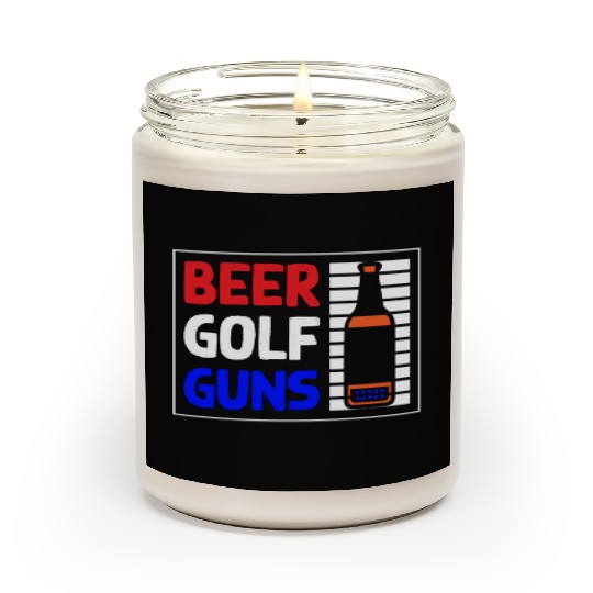 Beer Golf Guns Scented Candles