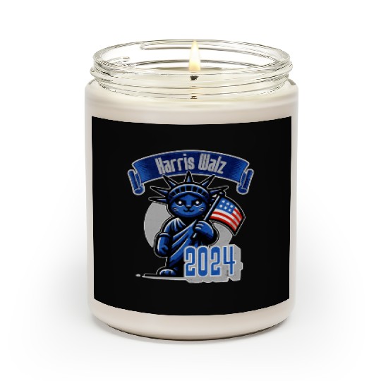 Cat Lady Harris Walz Statue of Liberty 2024 Scented Candles