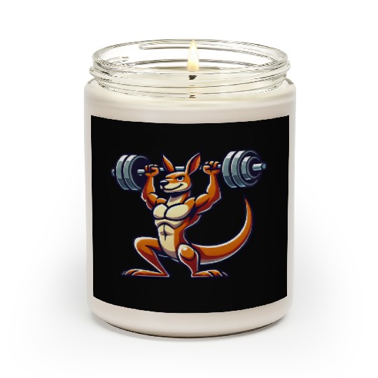 Kangaroo barbell gym fitness workout training Scented Candles