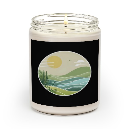 The Peaceful Green Hills Scented Candles