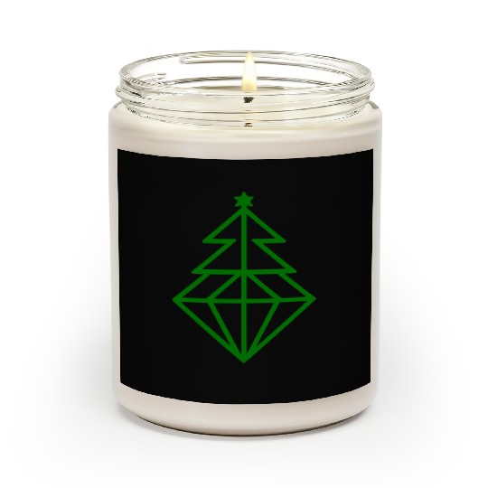 Diamond Christmas Tree Vector One Color Scented Candles
