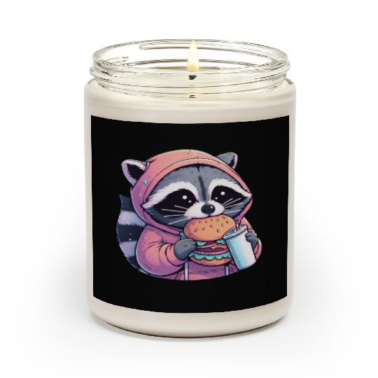 Trash Panda - Raccoon eating fast food Scented Candles