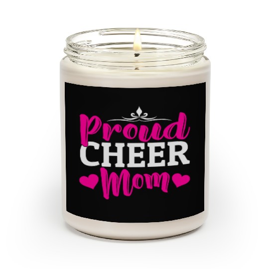 Proud Cheer Mom Cheerleading Mommy Mother's Day Scented Candles