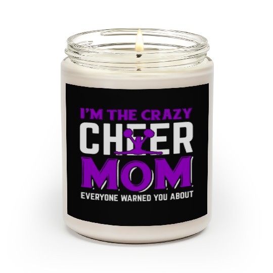 Crazy Cheer Mom Cheerleading Mommy Mother's Day Scented Candles