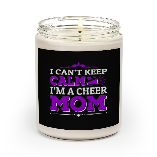 Keep Calm Cheer Mom Cheerleading Mother's Day Scented Candles