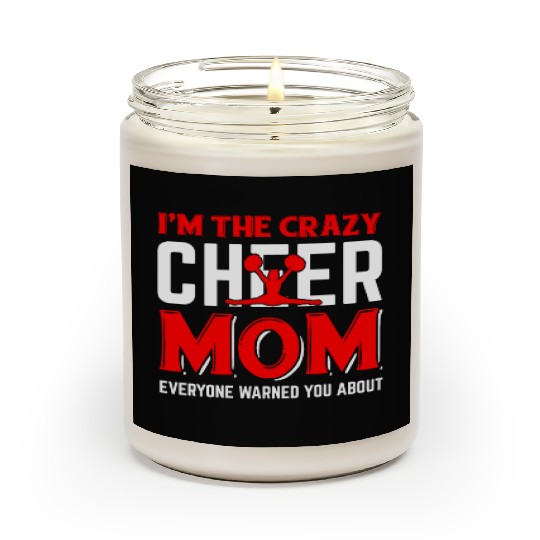 Crazy Cheer Mom Cheerleading Mommy Mother's Day Scented Candles