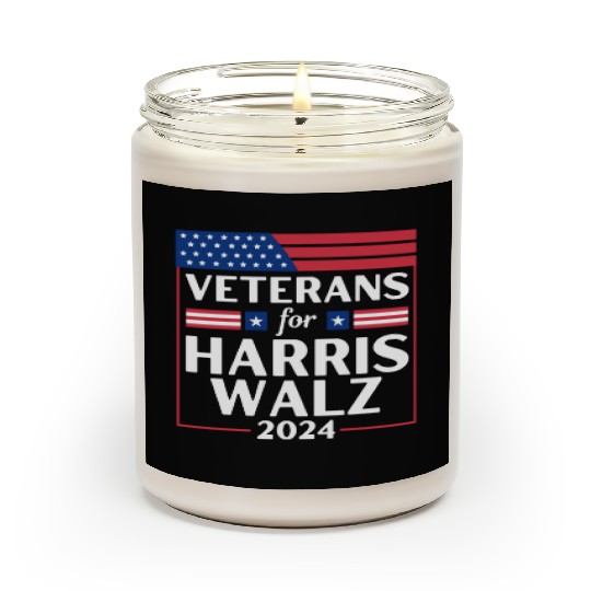 Veterans For Harris Walz 2024 Scented Candles