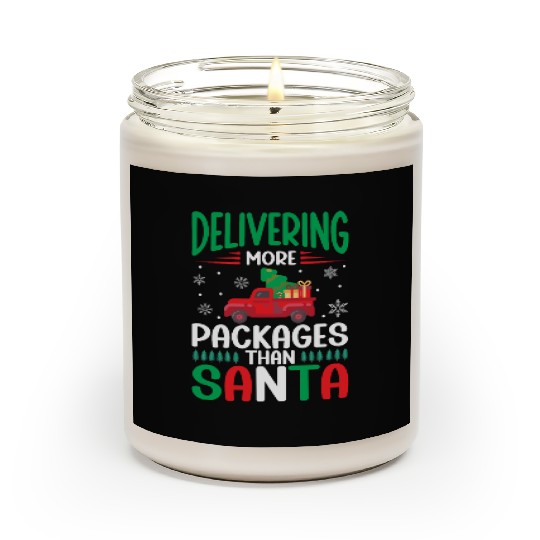 Delivering More Packages Than Santa Postal Worker Scented Candles