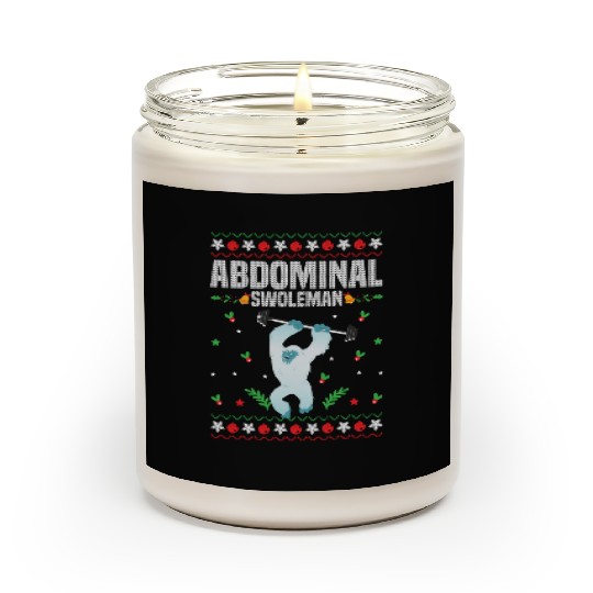 Abdominal Swoleman Yeti Fun Christmas Gym Scented Candles