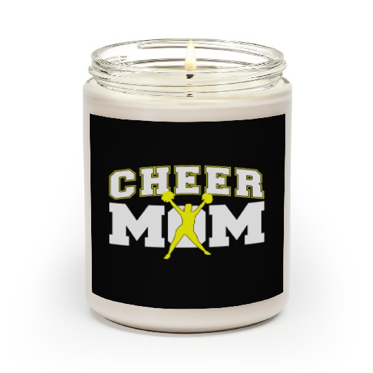 Cool Cheer Mom Art For Women Cheerleader Scented Candles