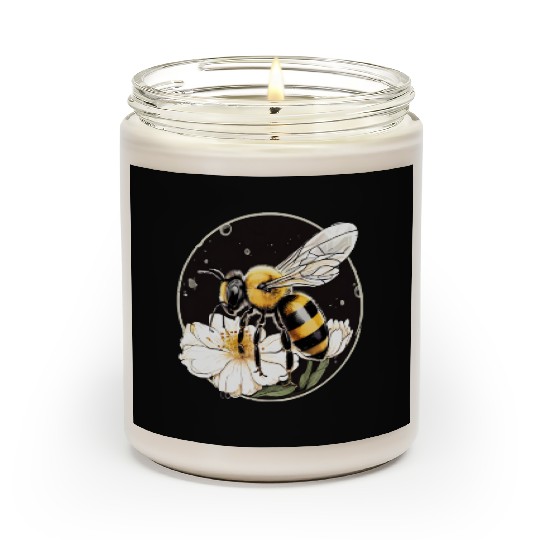 Bumble Bee on a Flower in a Bubble Scented Candles