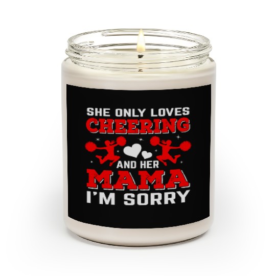Loves Cheer Mom Cheerleading Mommy Mother's Da Scented Candles