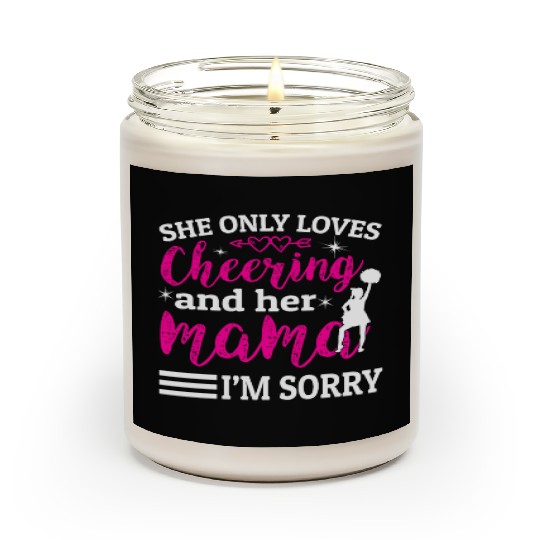 Loves Cheer Mom Cheerleading Mommy Mother's Da Scented Candles