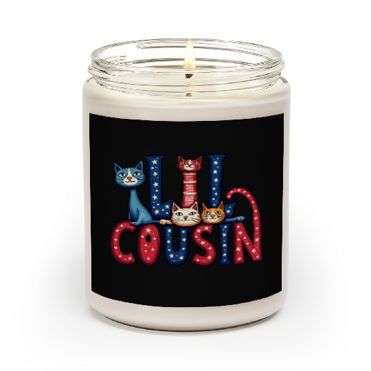 Matching Family Gift Scented Candles Purr-Fect Cousin Kitty