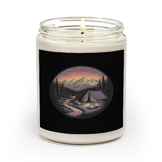 Mountain Morning: Peaceful Camping Monoline Scented Candles