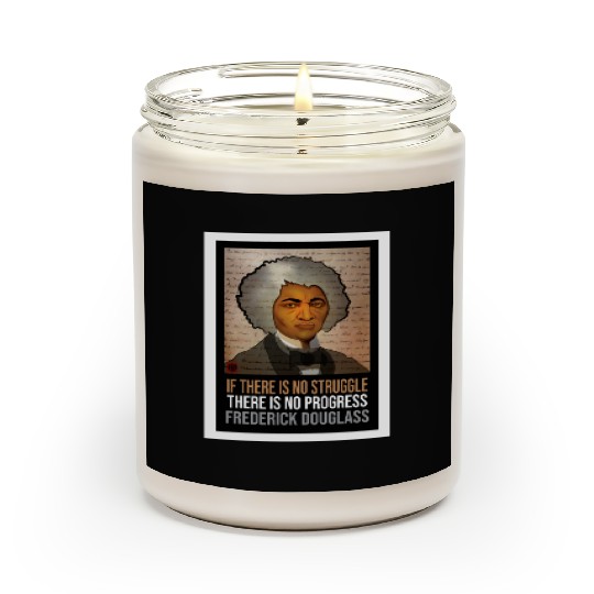Frederick Douglass illustrated portrait and quote Scented Candles