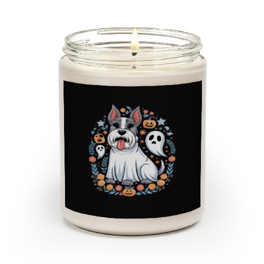 Halloween Cute Dog With Ghost Costume Scented Candles