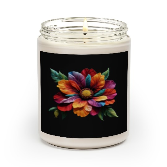 Spectrum Bloom - A Symphony of Floral Hues Scented Candles