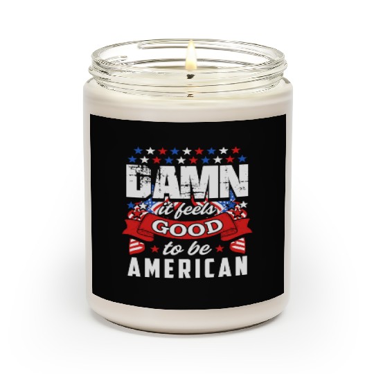 Damn It Feels Good To Be American Patriotic Stars Scented Candles