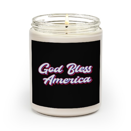 God Bless America Patriotic Design for Proud Scented Candles