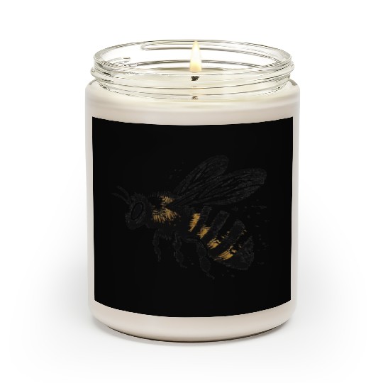 Honey Bee Insect Art 5 Scented Candles