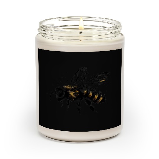 Honey Bee Insect Art 6 Scented Candles