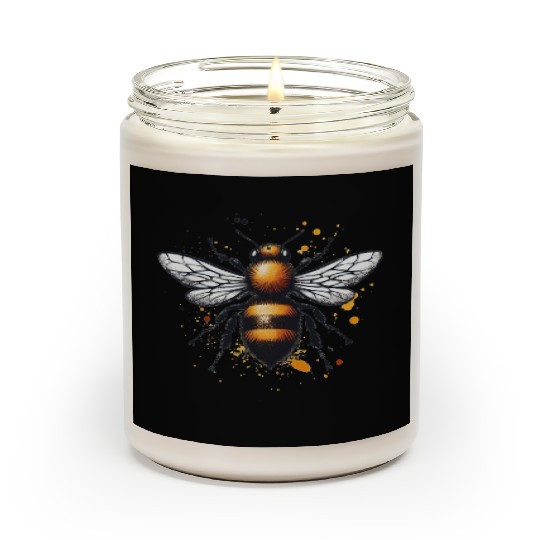 Honey Bee Insect Art Scented Candles